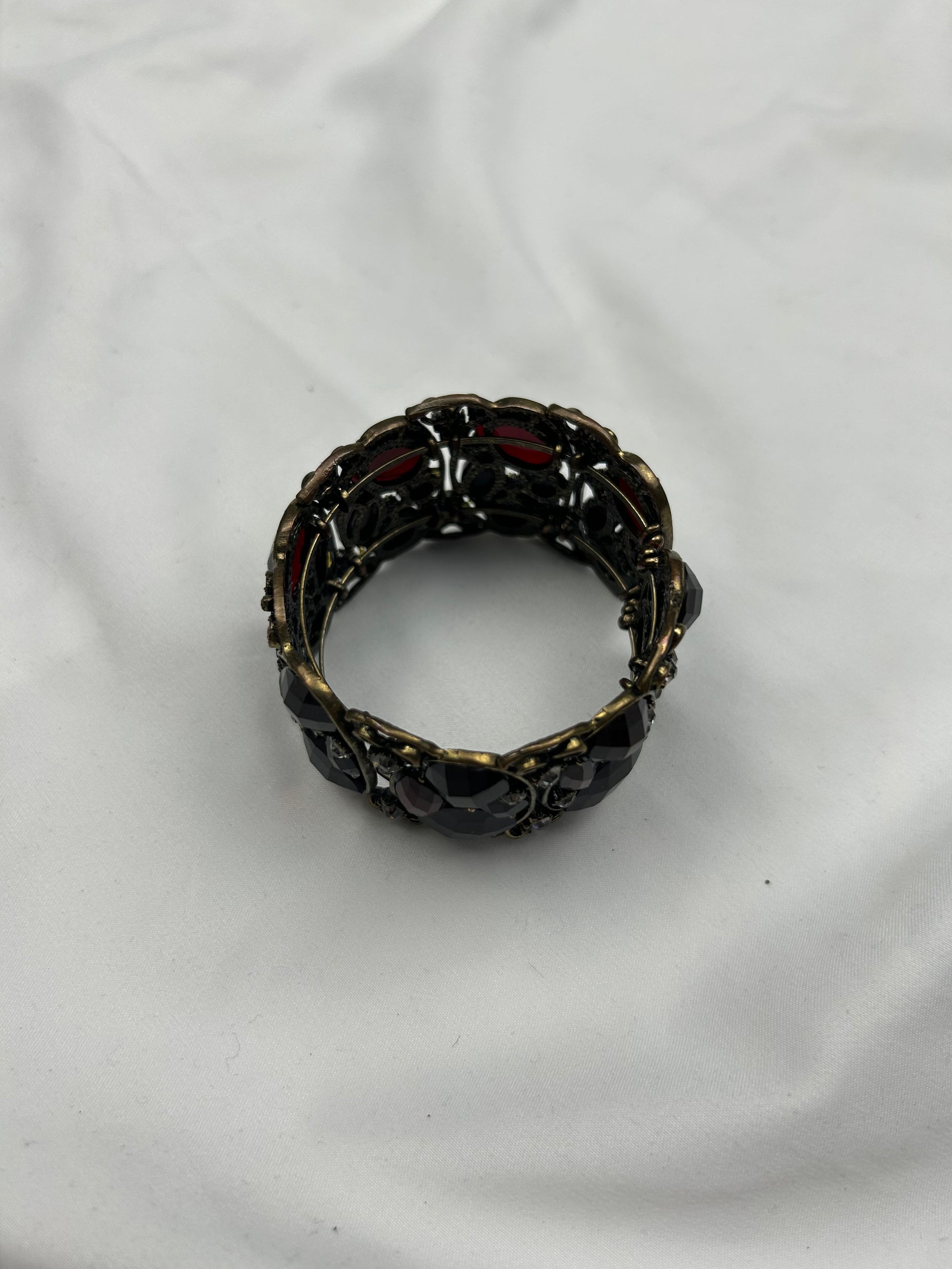 Gems pearls bangle bracelet