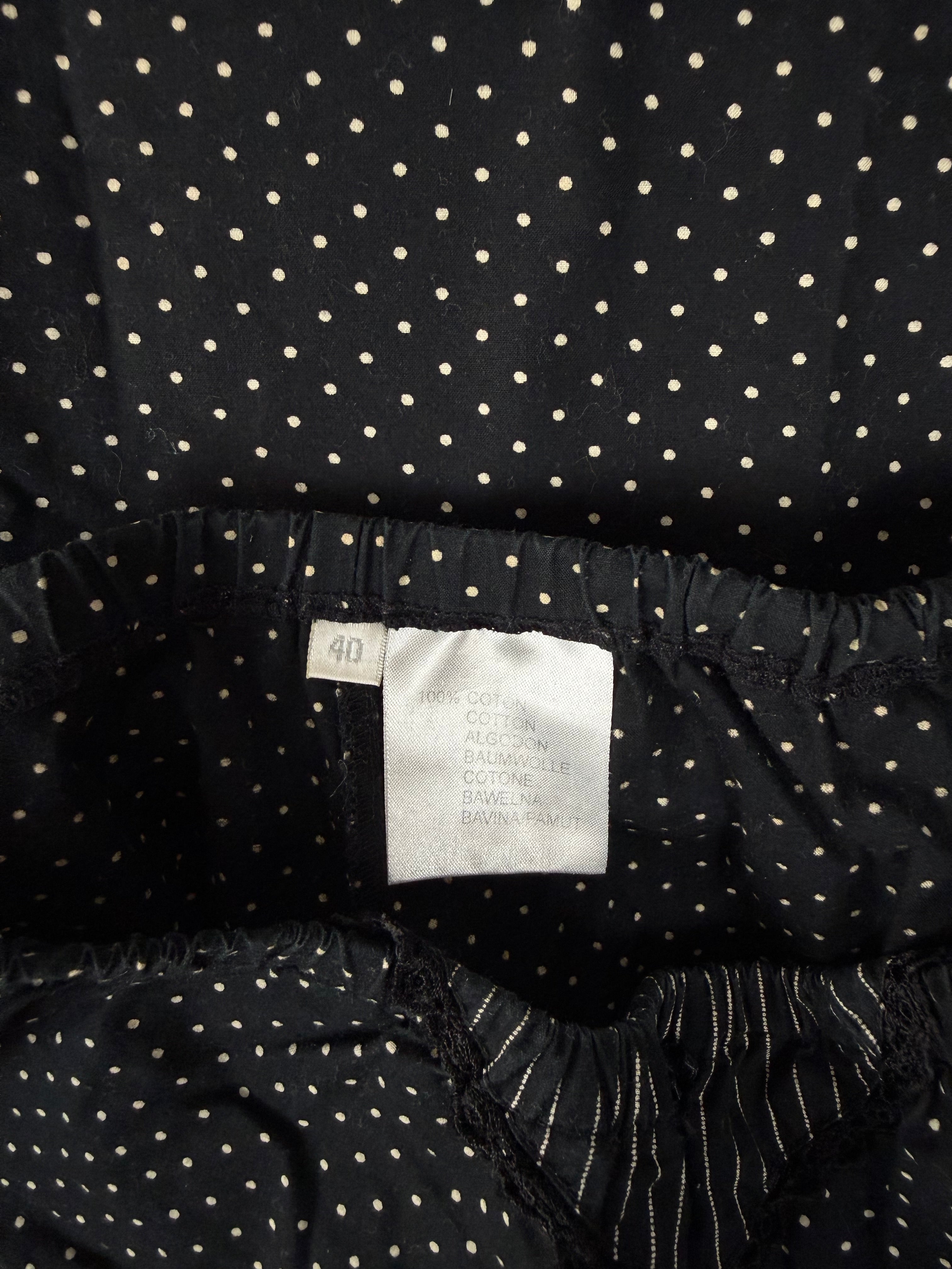 Black polka dots shorty + top set (L)