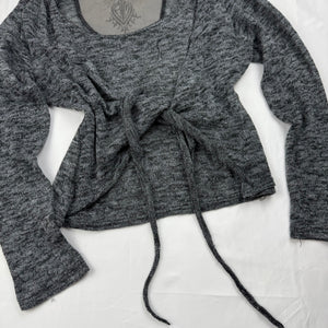 Grey 2 in 1 cardigan jumper (S)