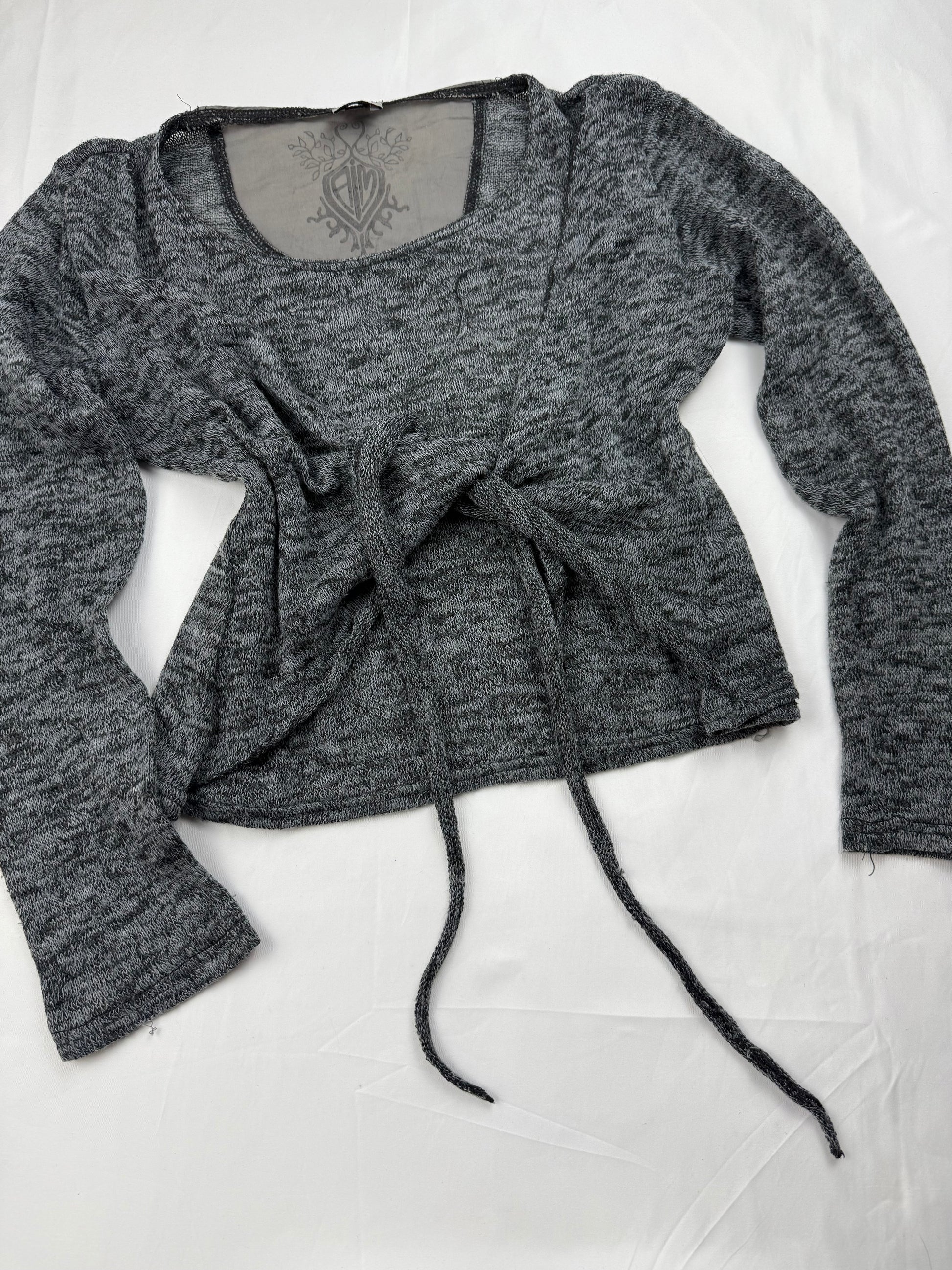 Grey 2 in 1 cardigan jumper (S)