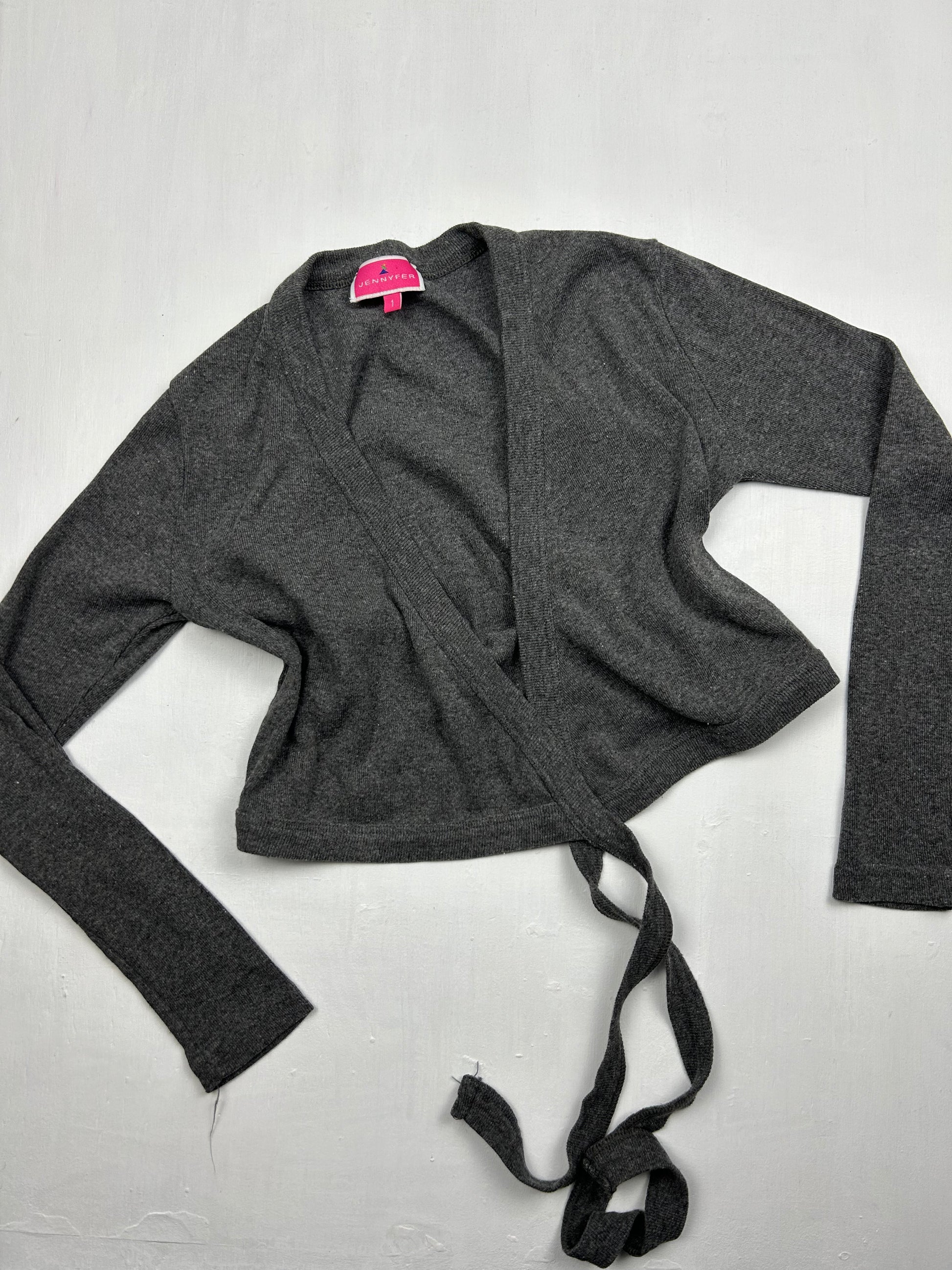 Grey bolero tie up jumper (S)