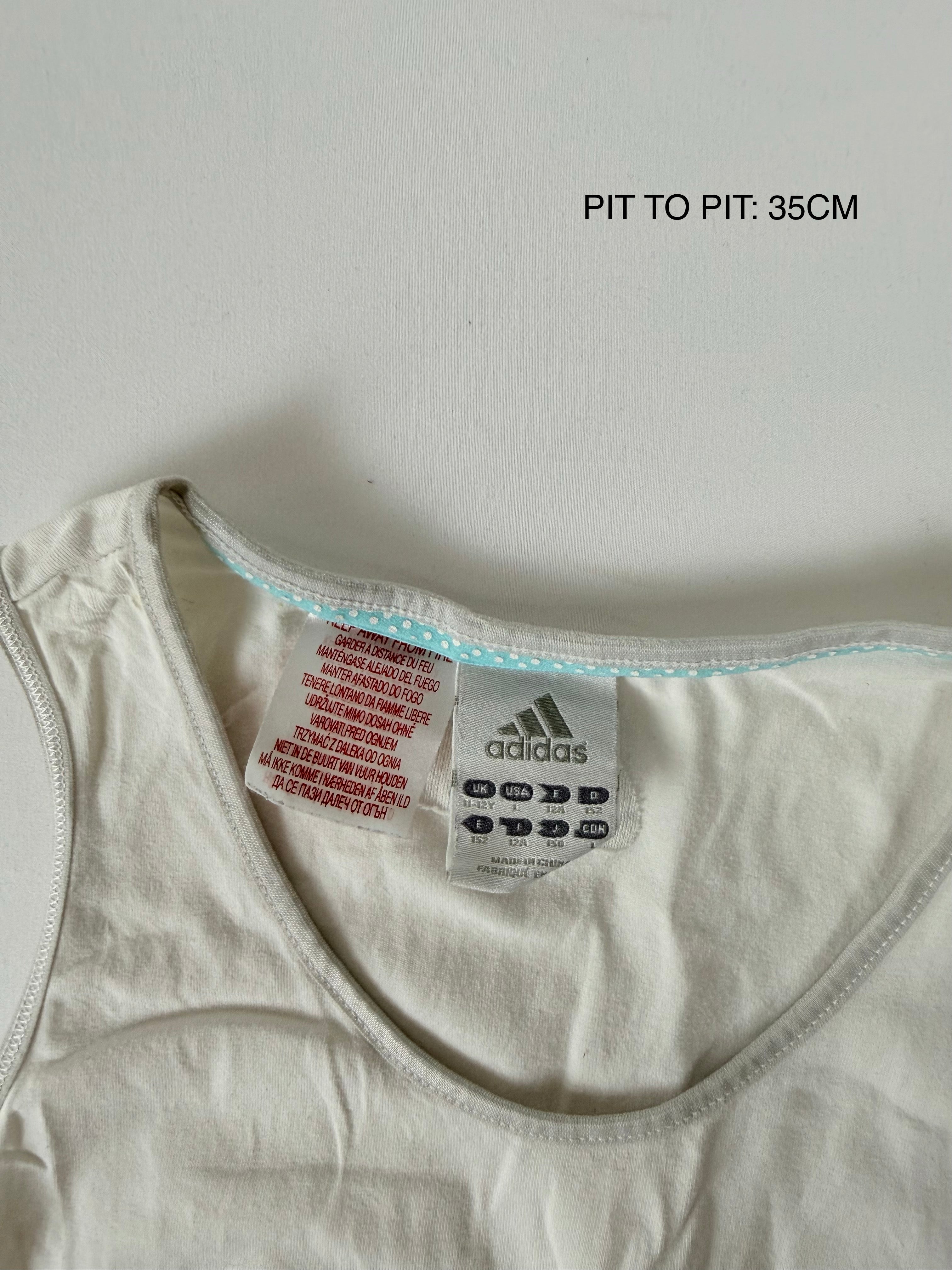 White cotton activewear tank top (M)