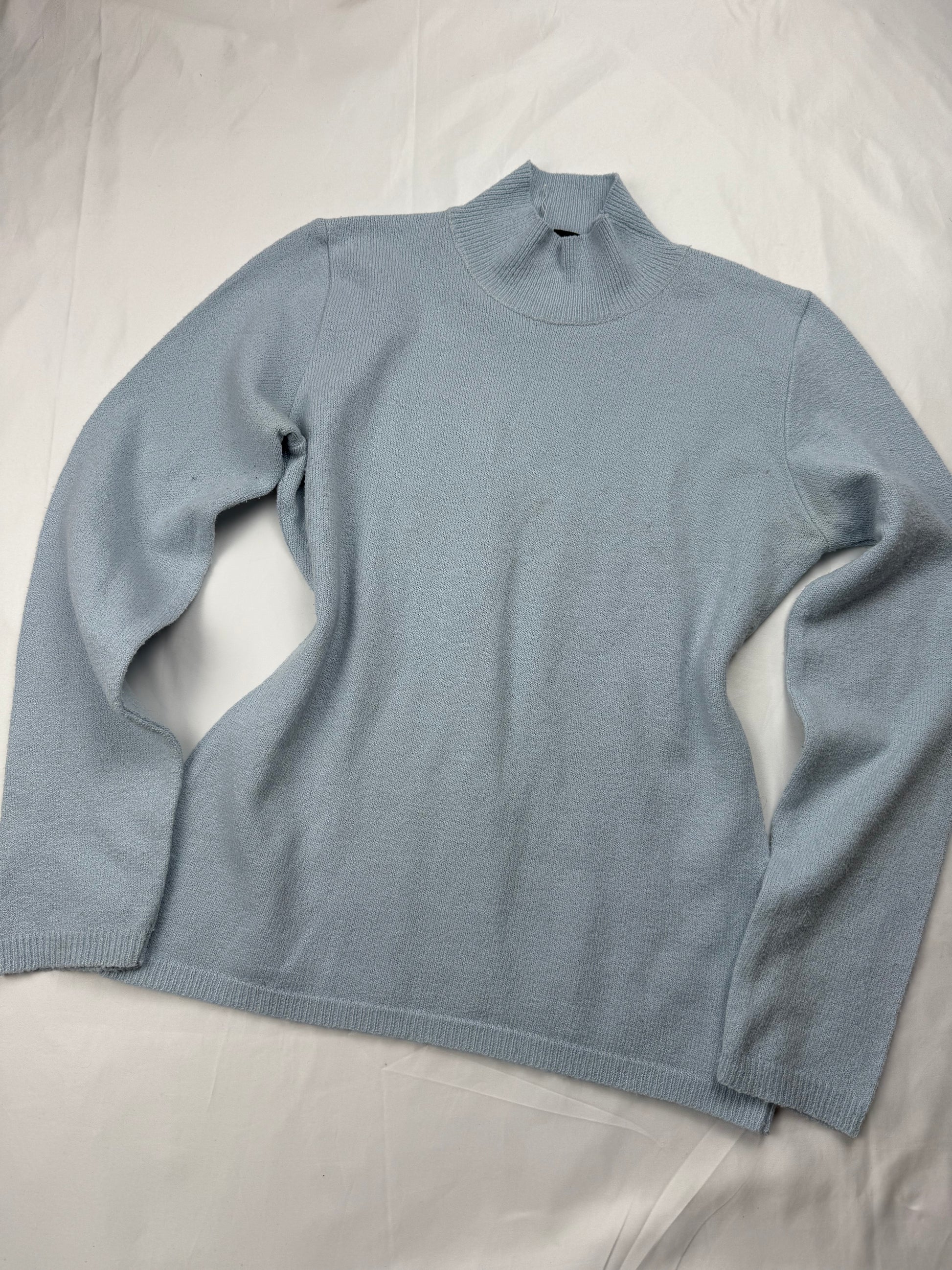 Baby blue high neck jumper (S)