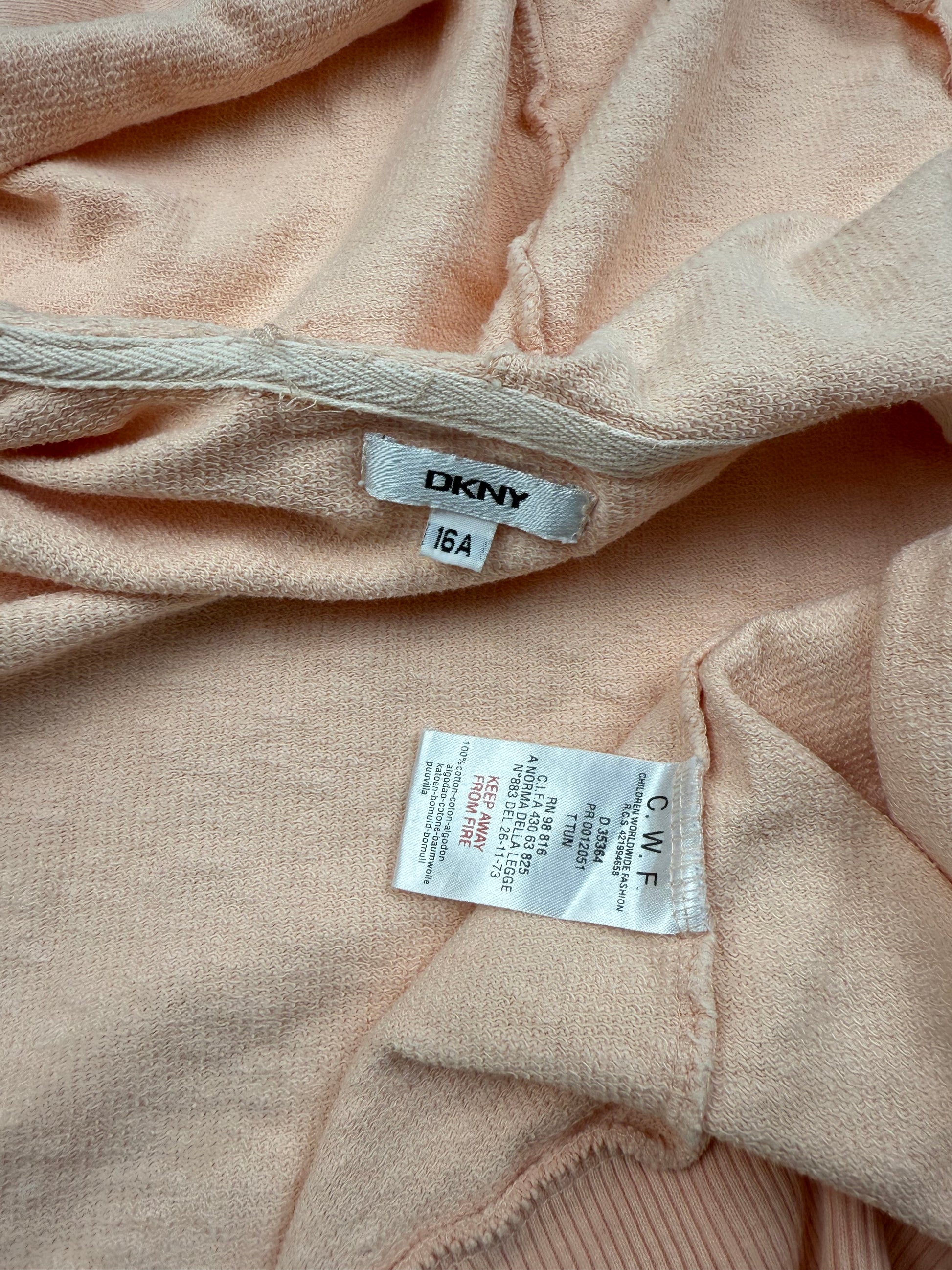 Beige velvet logo hoodie (M)