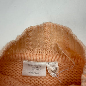 Peach high neck crochet jumper (L)