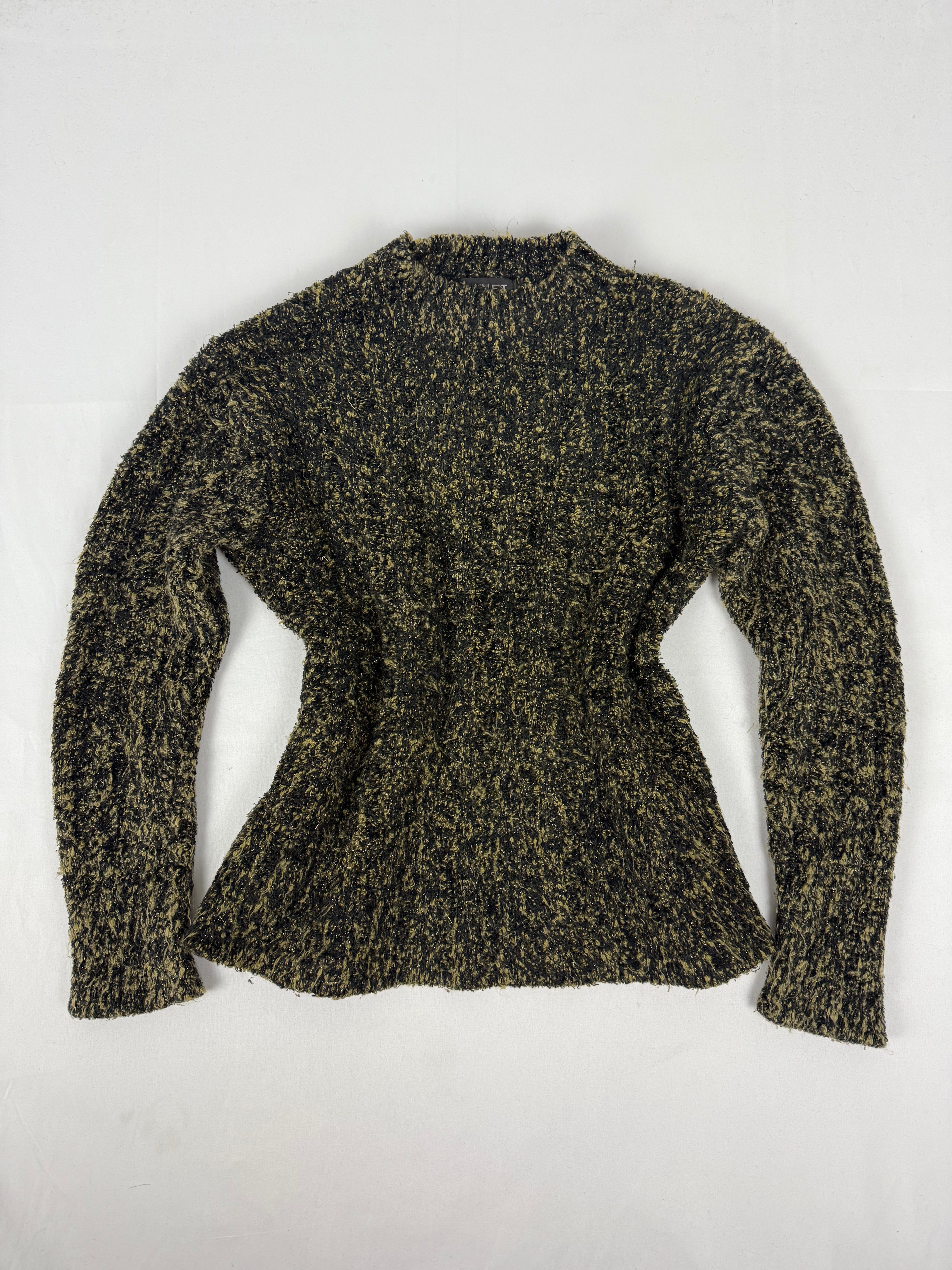 Khaki high neck super soft jumper (S/M)