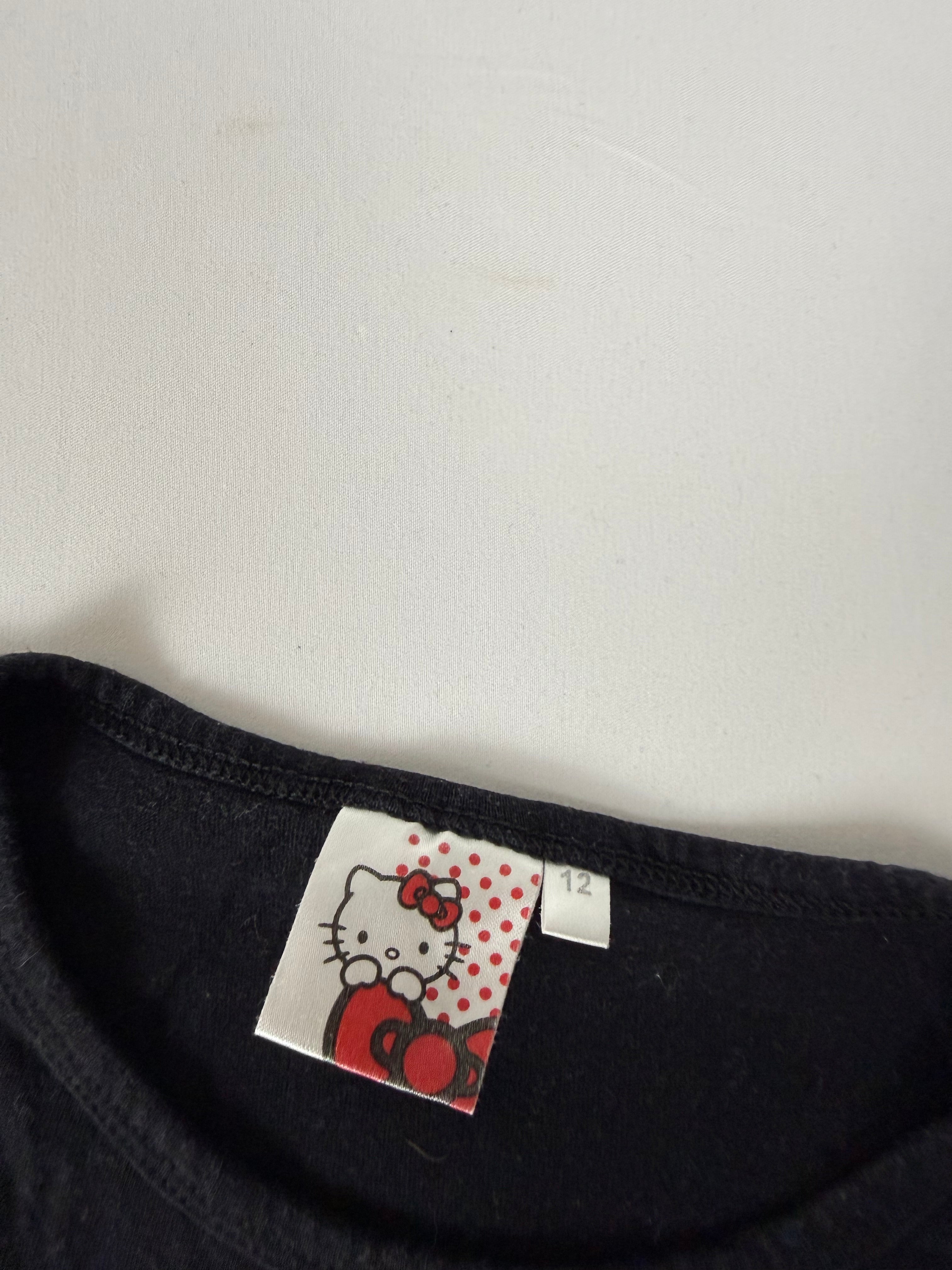 Black logo cotton tee (S)