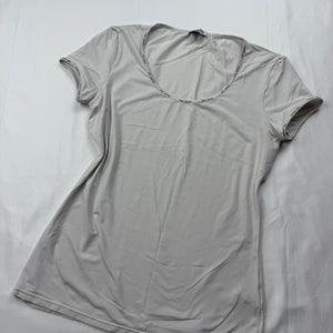 White lycra logo stretchy tee (M)