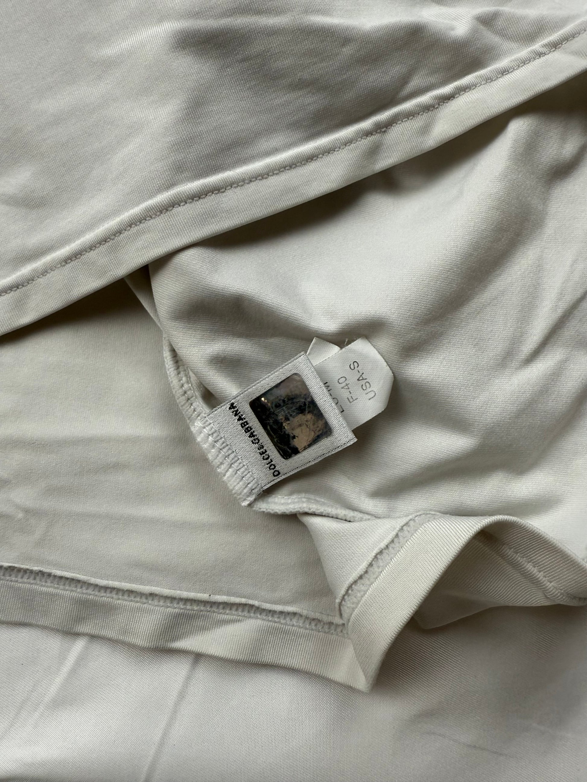 White lycra logo stretchy tee (M)