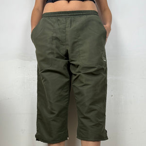Khaki low rise capri joggers pants (S/M)