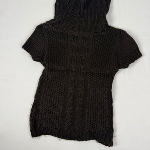 Brown turtleneck knitted jumper tee (XS)