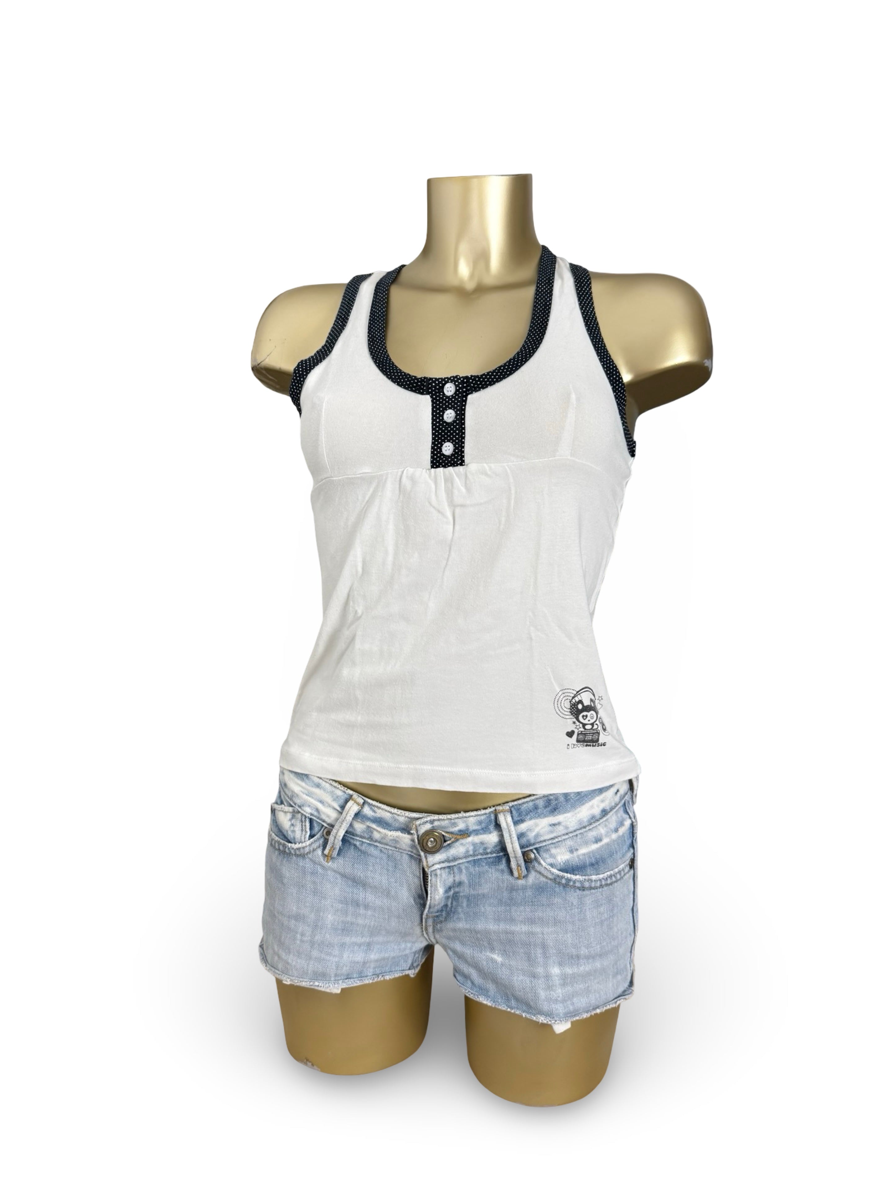 White cotton tank top (S)