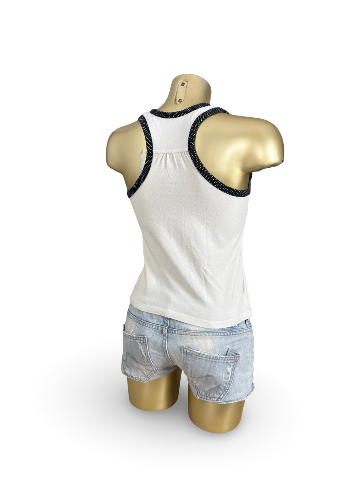 White cotton tank top (S)