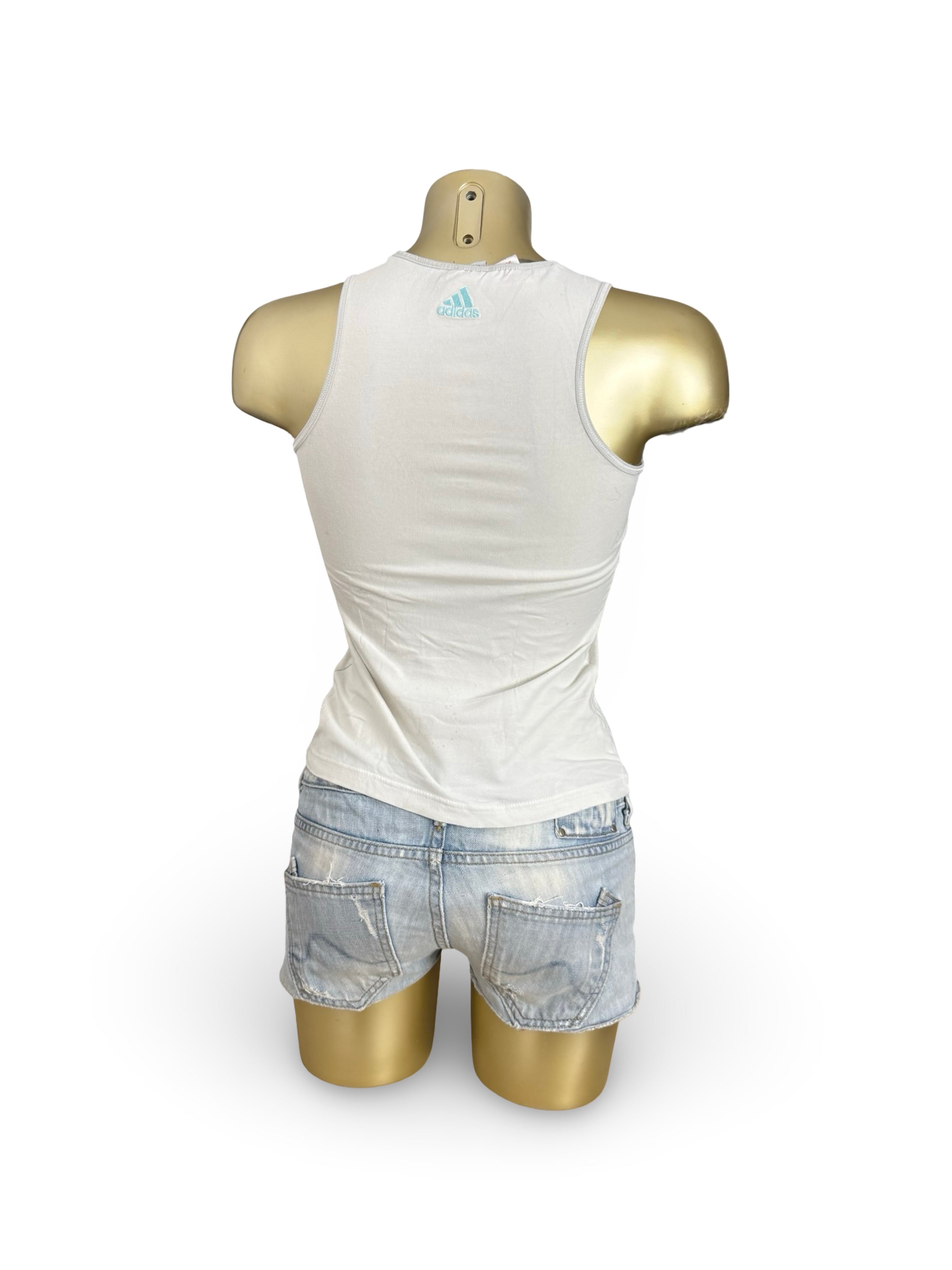 White cotton activewear tank top (M)