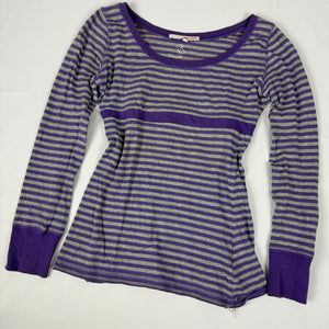 Cotton striped long sleeves top (S/M)