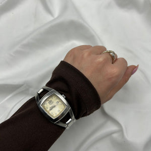 Vintage silver  inox bracelet jewelry watch