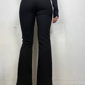 Black low rise bootcut office leggings pants (XS)