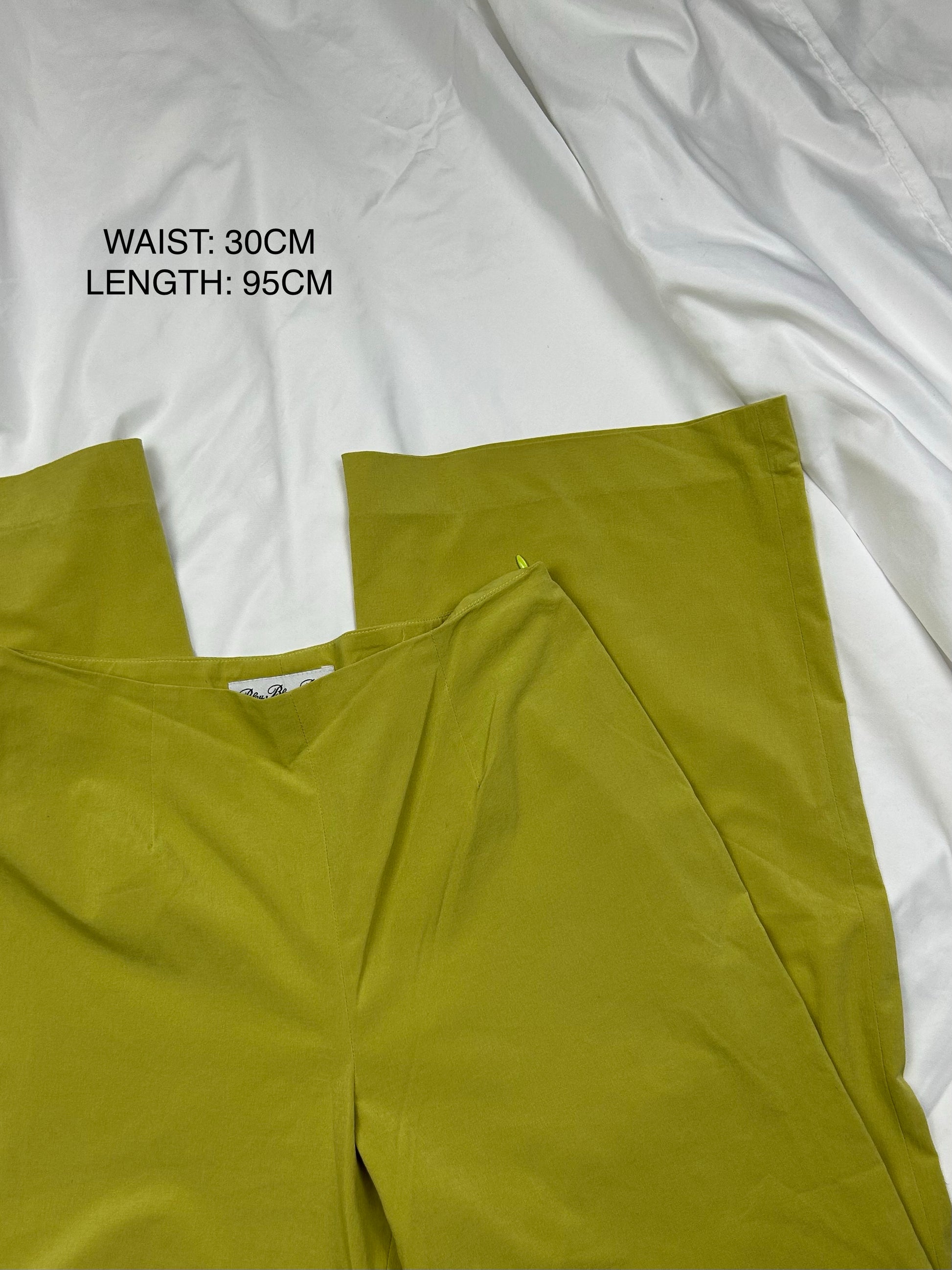 Yellow high waist flare pants (S)