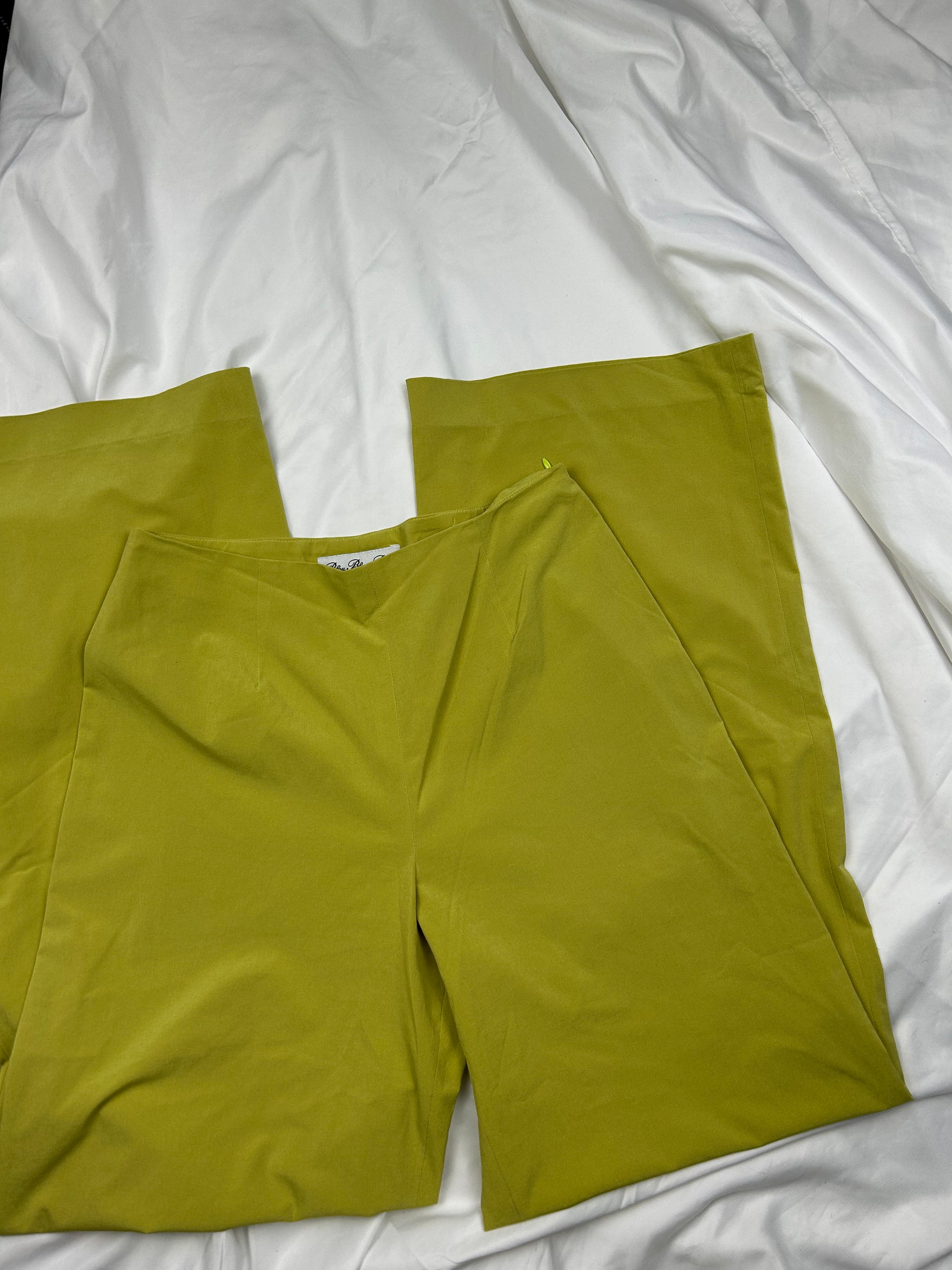 Yellow high waist flare pants (S)