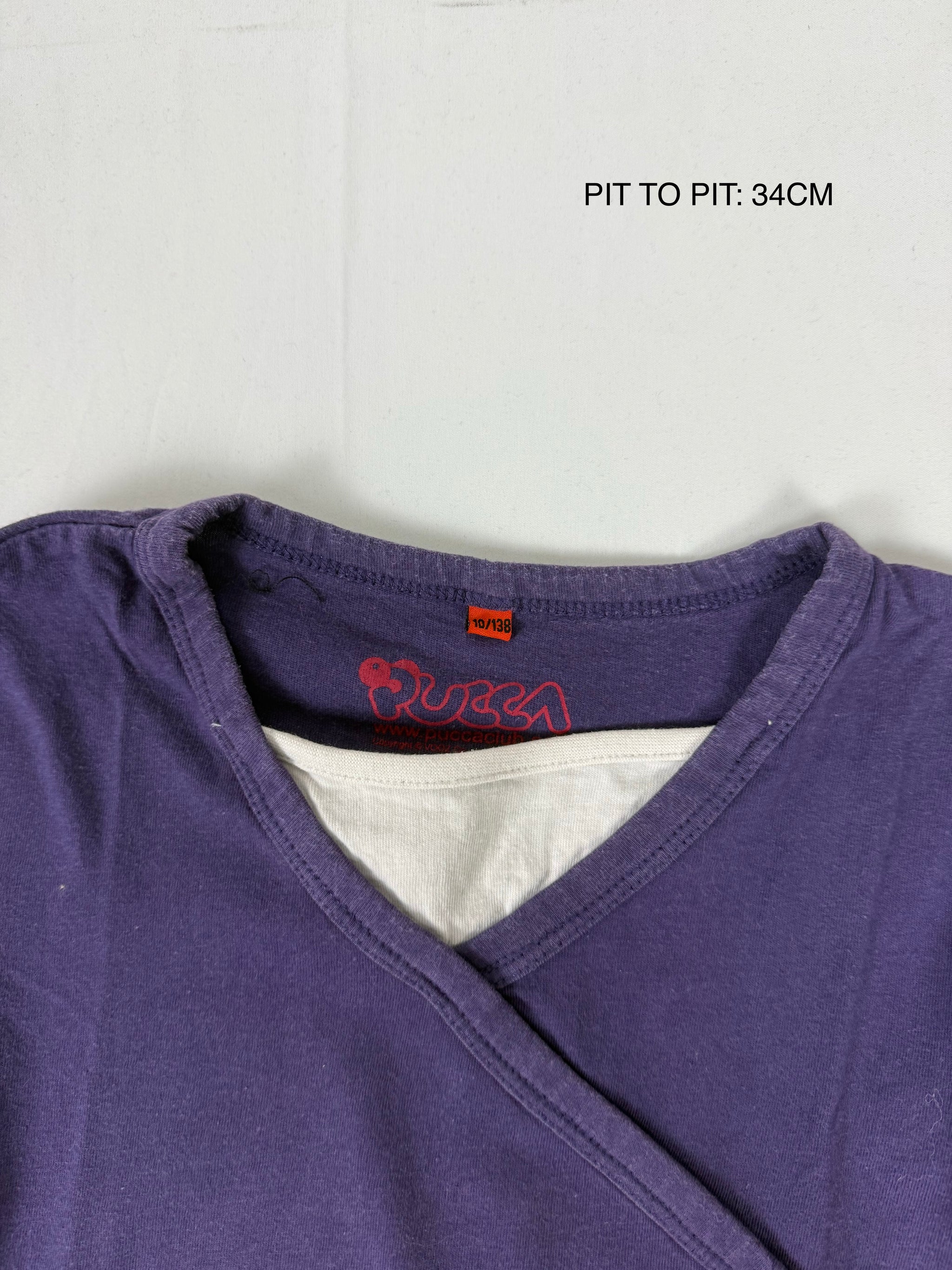 Red graphic long sleeves top (XXS/XS)