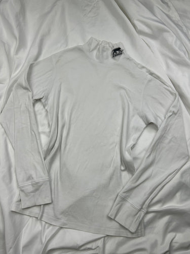 White logo high neck  long sleeves top (S)