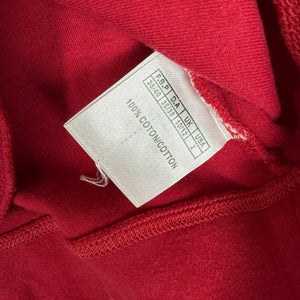 Red cotton tight fit zip up hoodie (M/L)