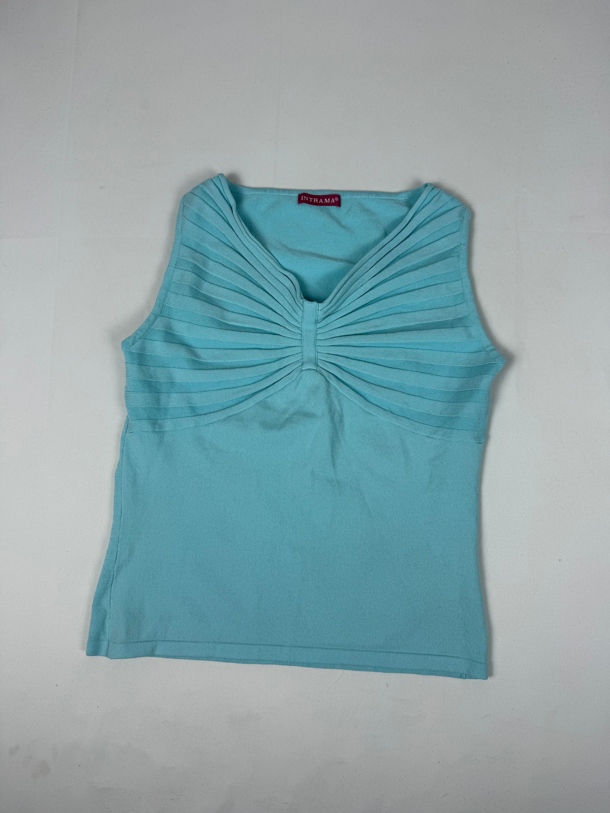 Blue knitted top (M)