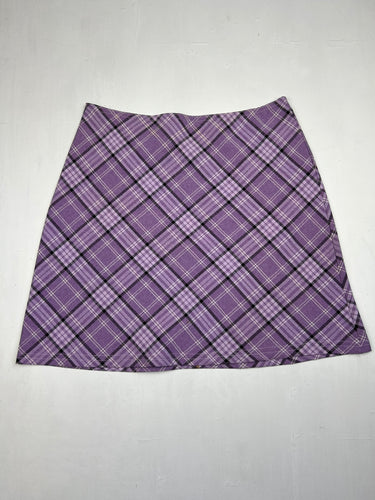 Lilac check mini skirt (S)
