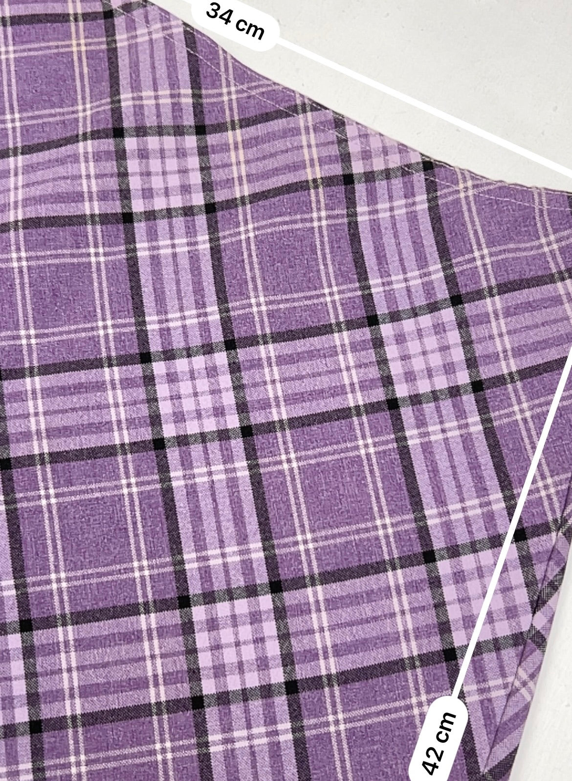 Lilac check mini skirt (S)
