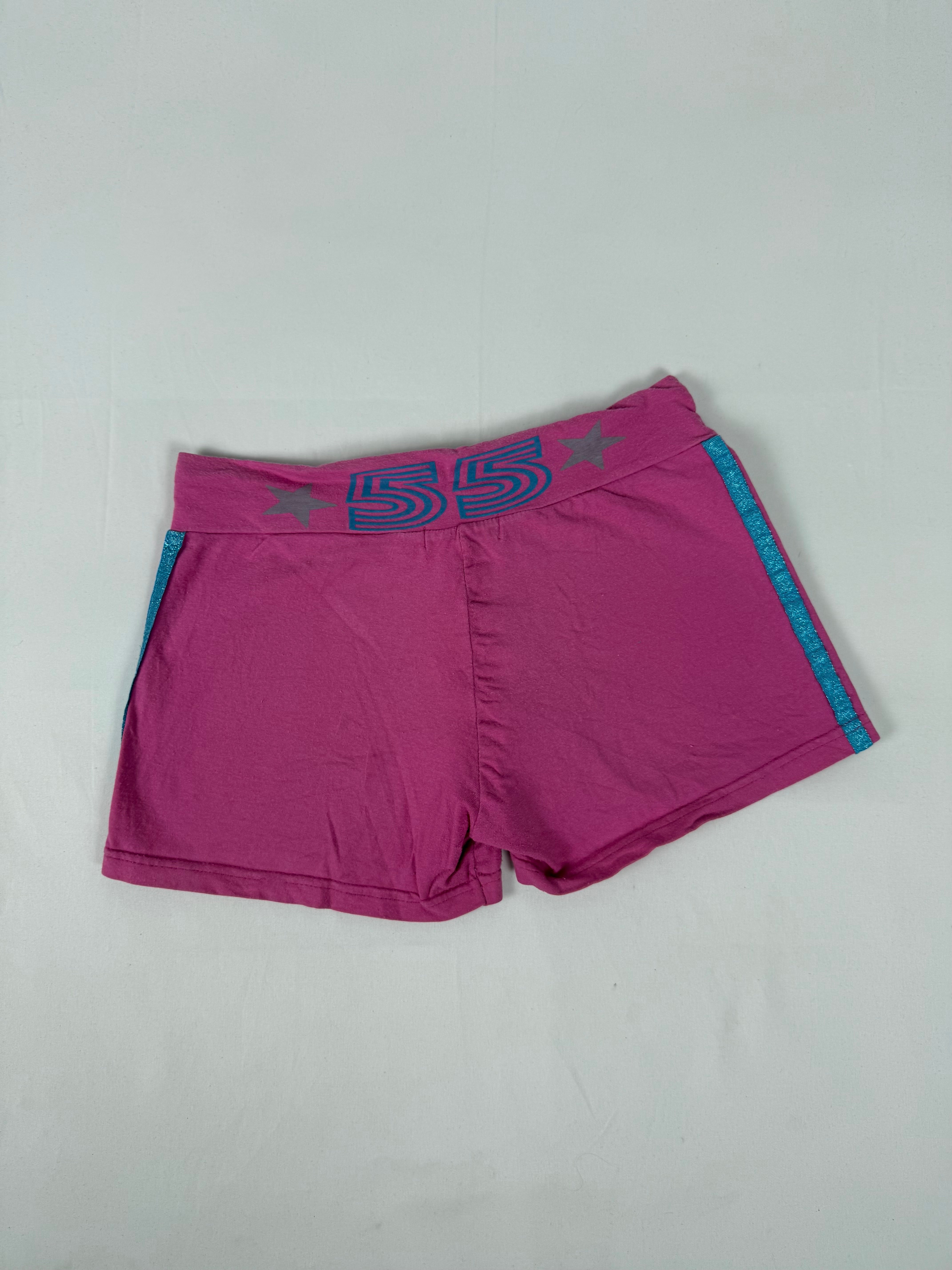 Pink activewear stretchy mini short (S)