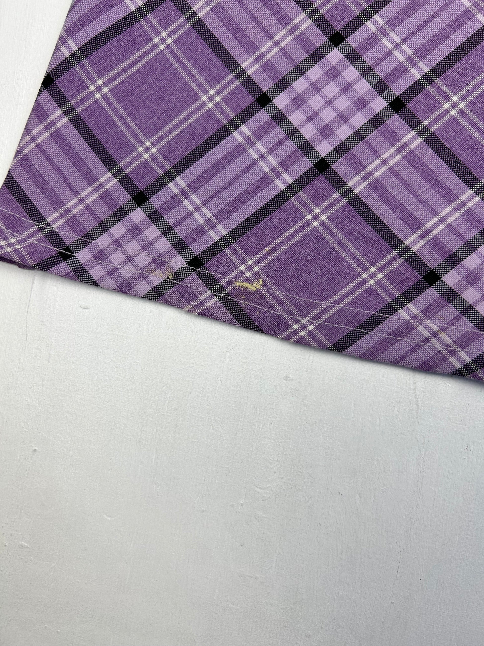 Lilac check mini skirt (S)