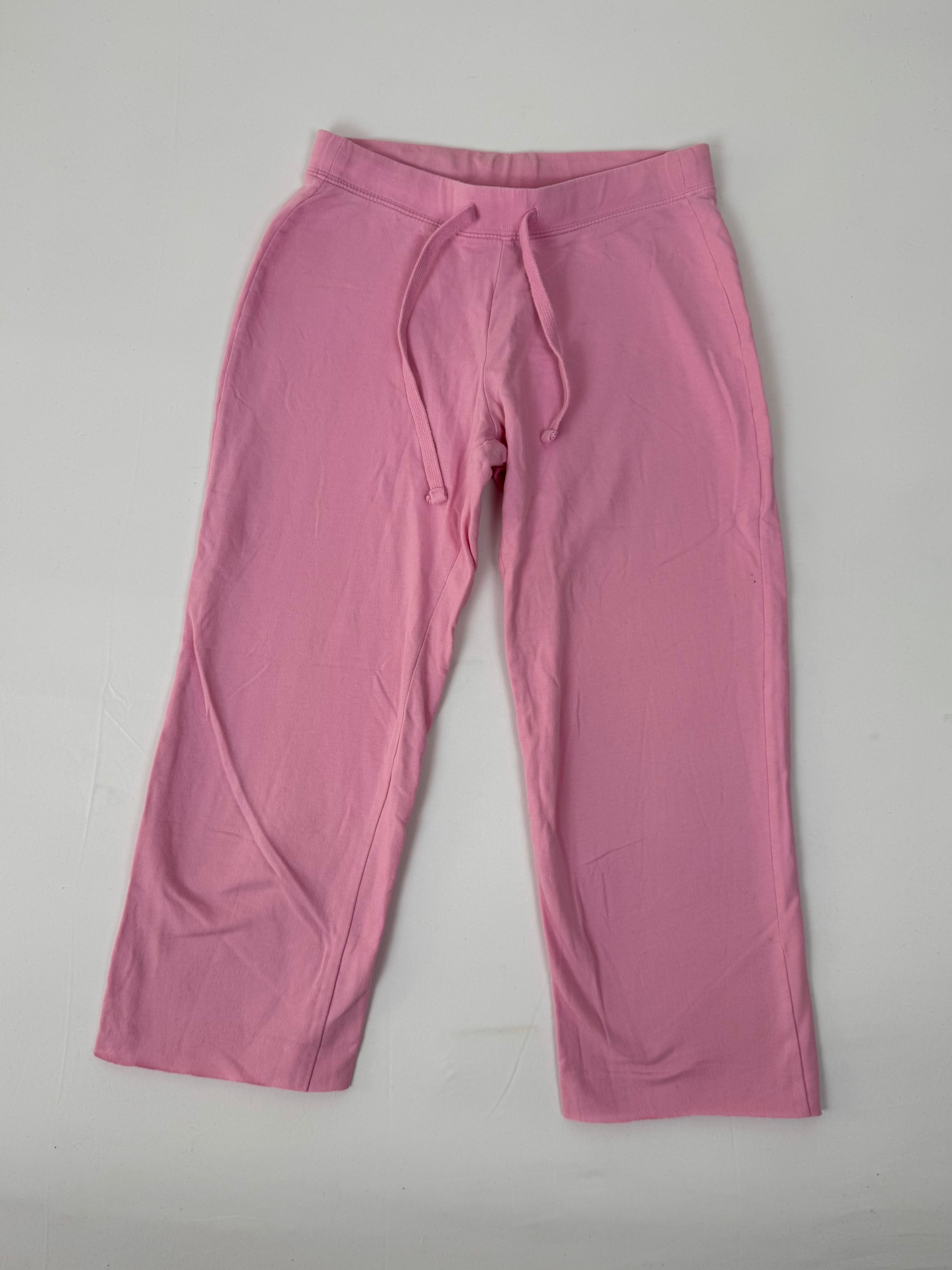 Baby pink cotton activewear capri pants (XS)