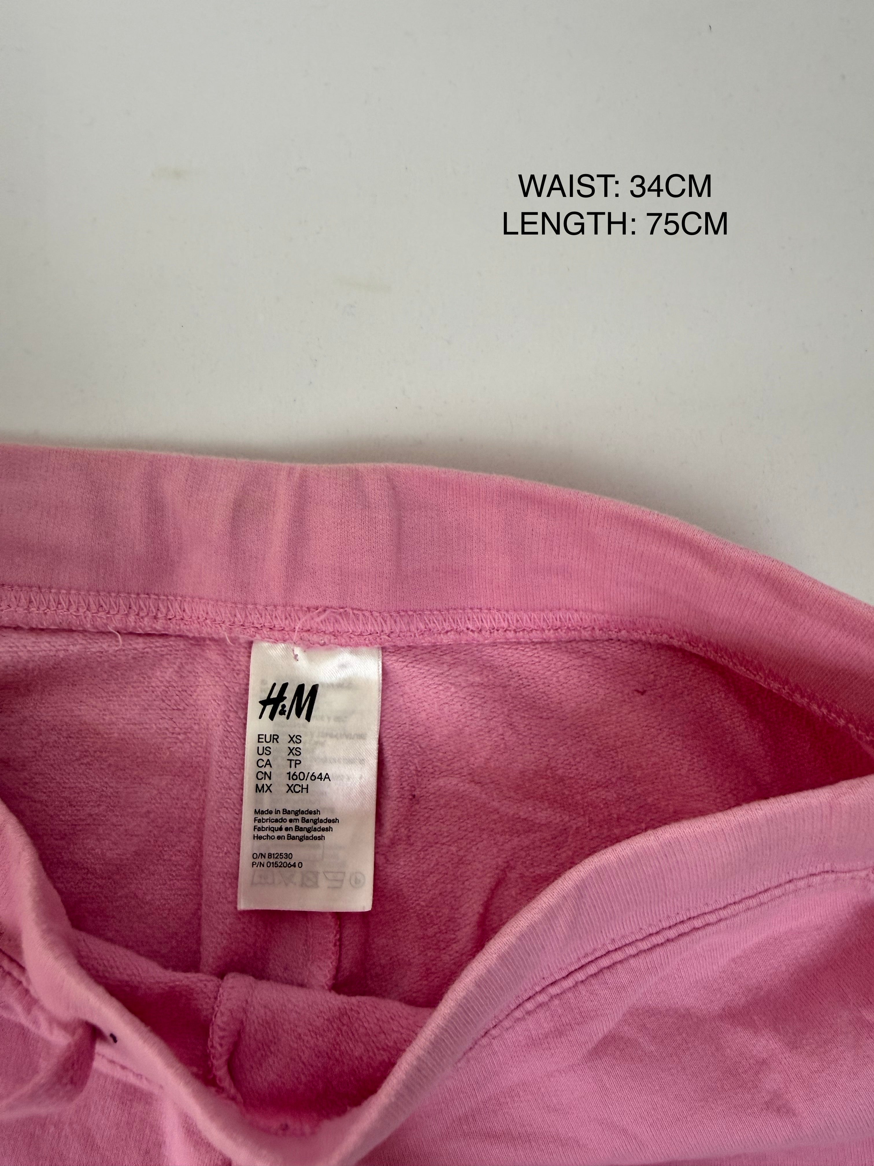 Baby pink cotton activewear capri pants (XS)