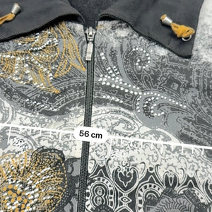 Black patchwork zip up sweatshirt (XXL)