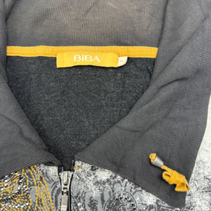 Black patchwork zip up sweatshirt (XXL)