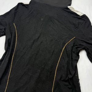 Black patchwork zip up sweatshirt (XXL)