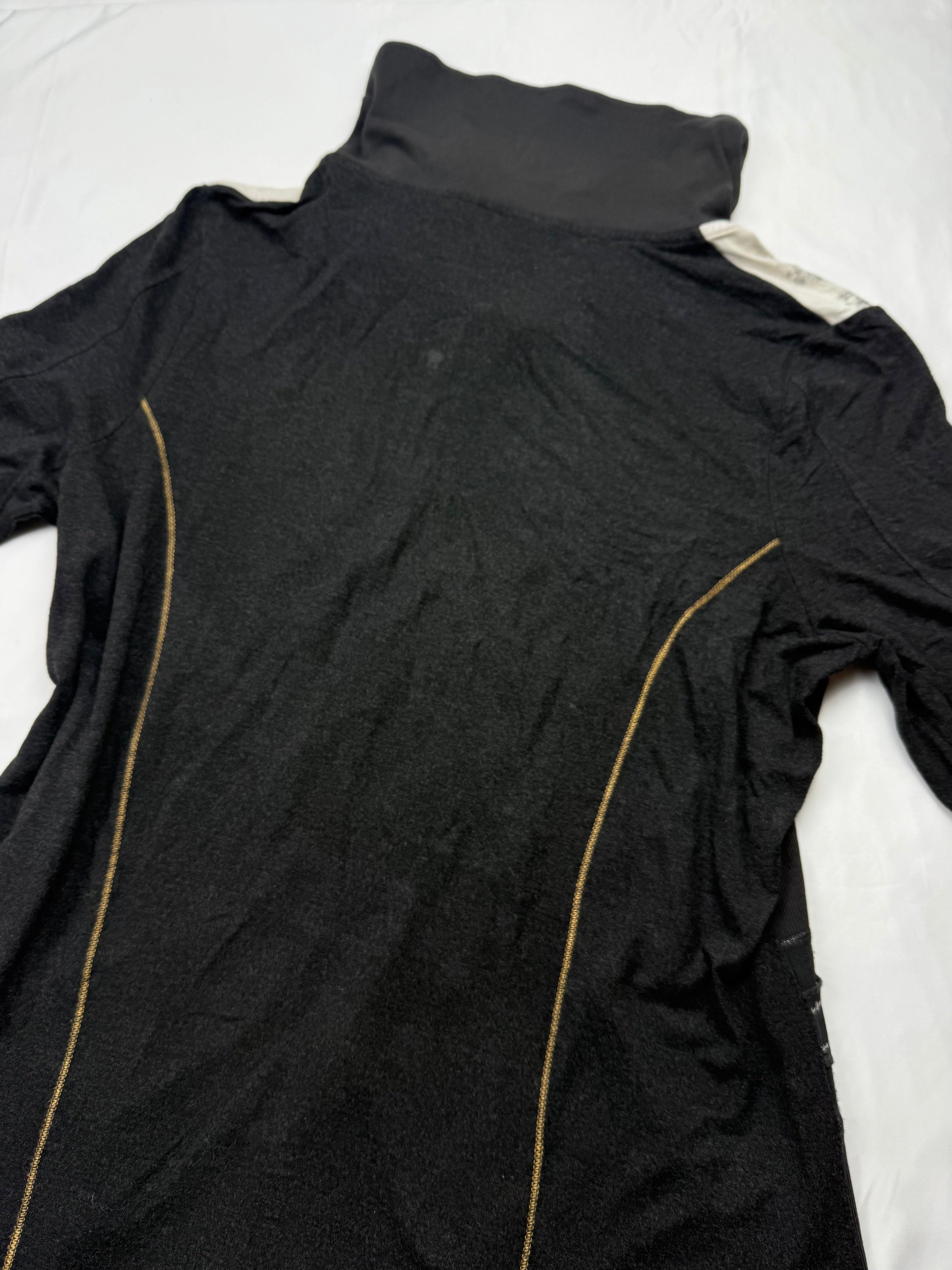 Black patchwork zip up sweatshirt (XXL)