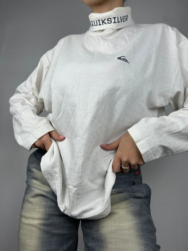 White turtleneck long sleeves top (L)