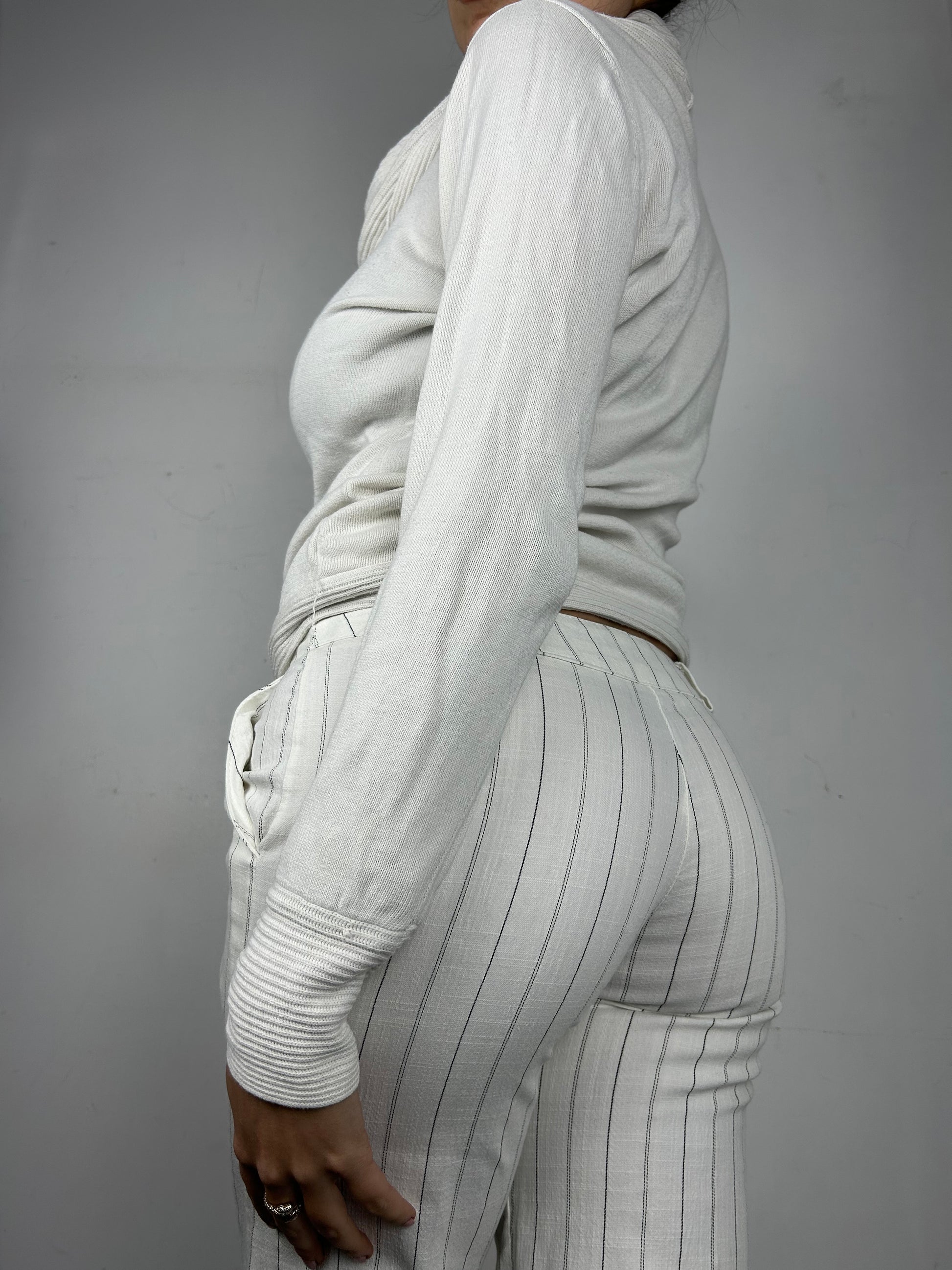 White turtleneck cotton jumper (S/M)