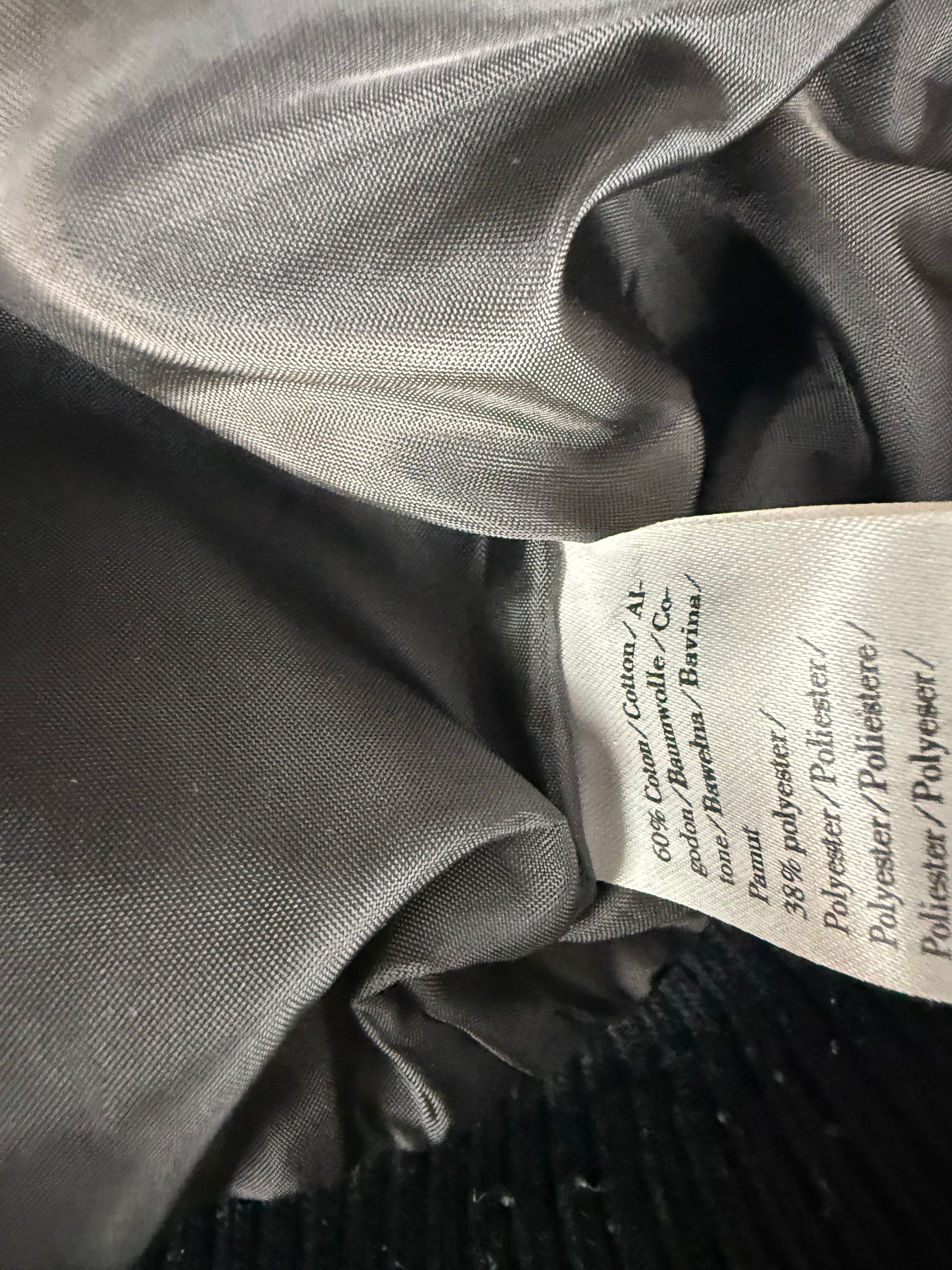 Grey denim cotton zip up jacket (L)