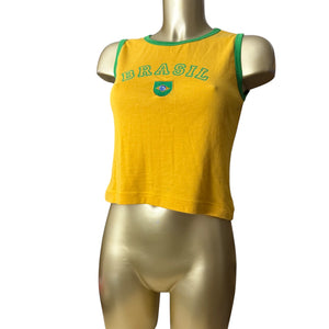 Yellow brasil tank top (M/L)