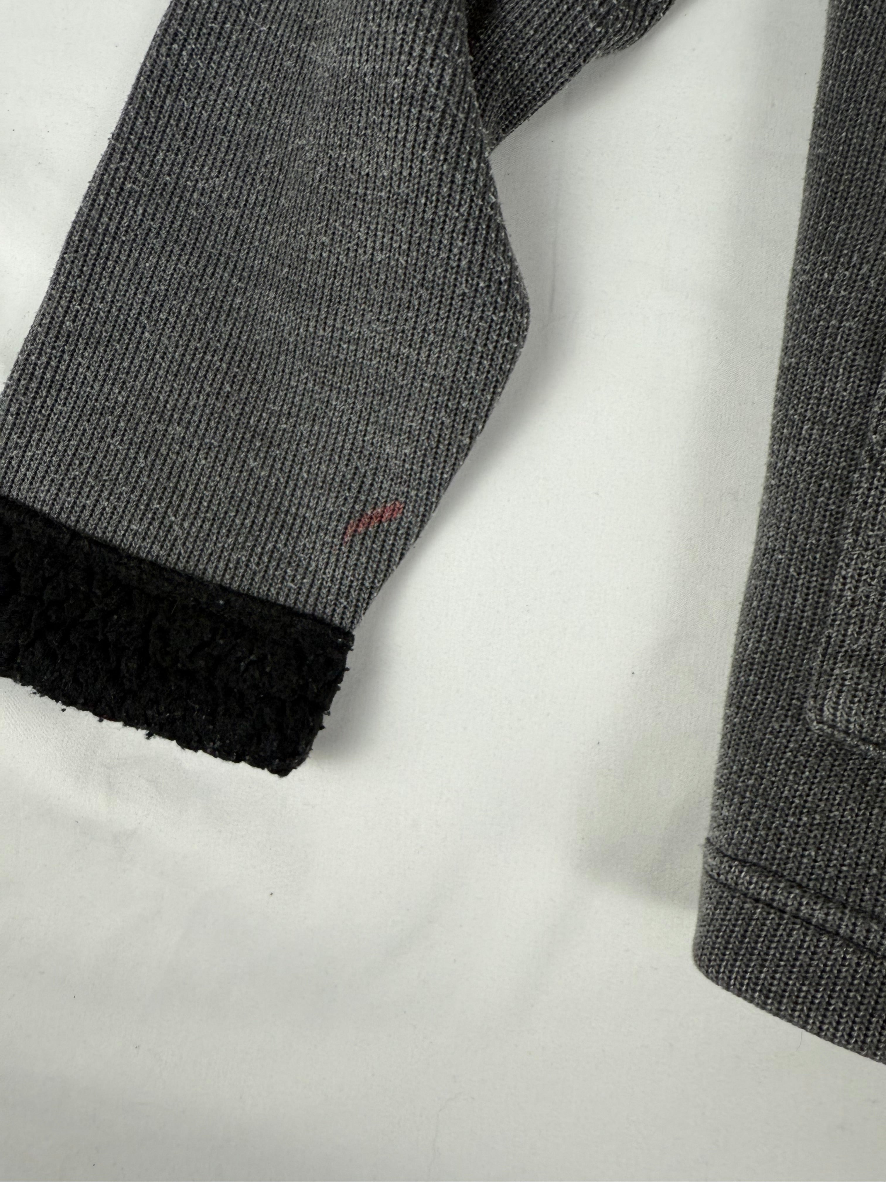 Grey ribbed zip up jacket (S/M)