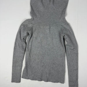 Grey ribbed turtleneck jumper (XS/S)