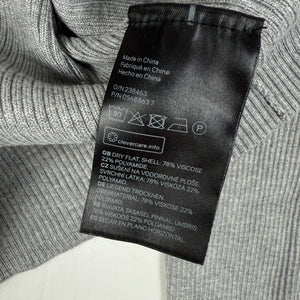 Grey ribbed turtleneck jumper (XS/S)