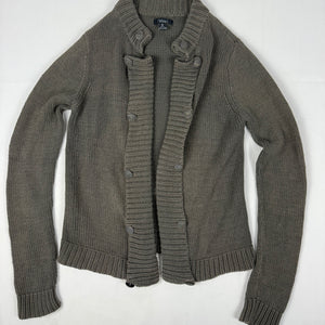 Khaki cardigan jumper (M)