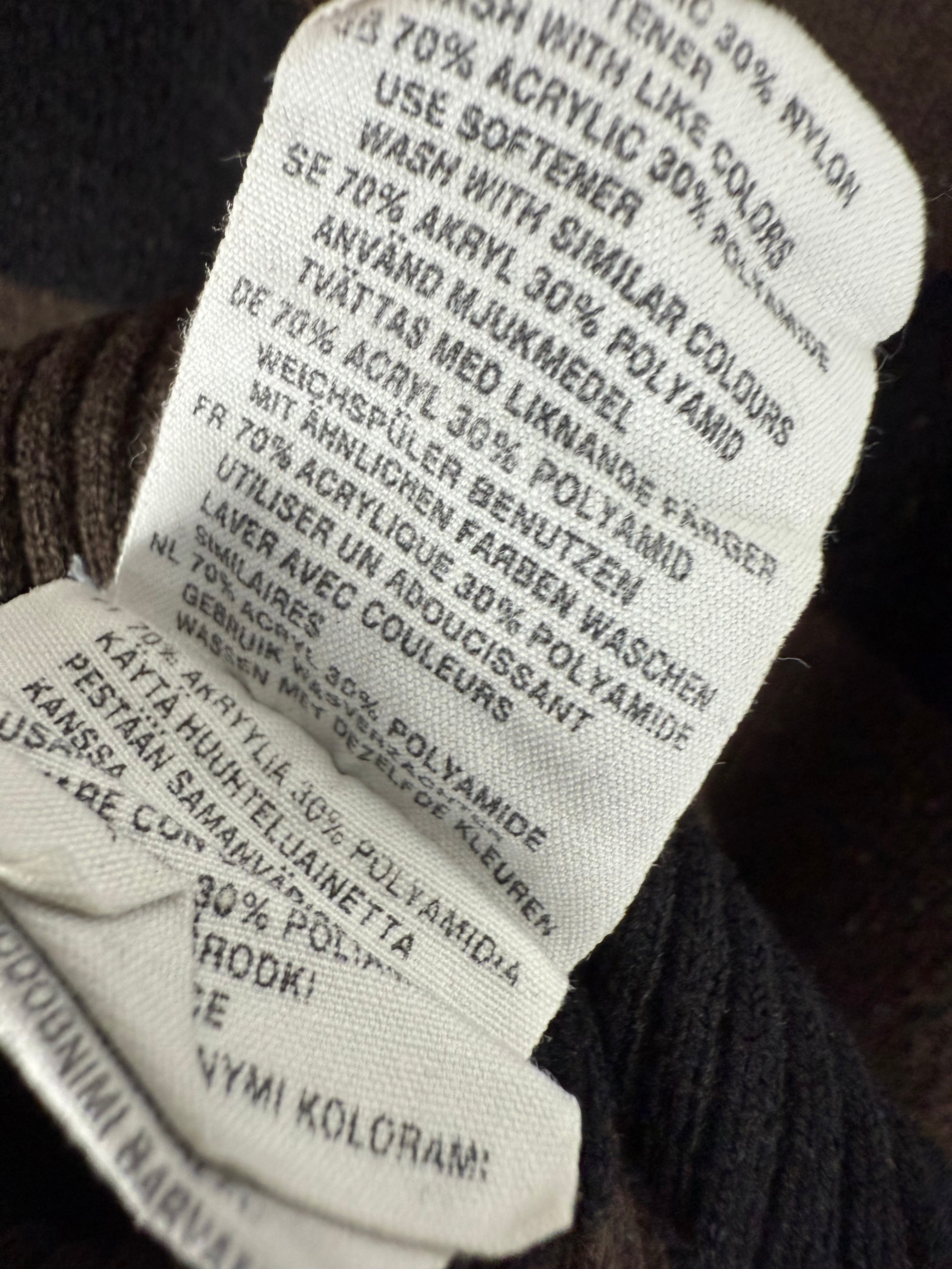 Brown striped turtleneck jumper (S)