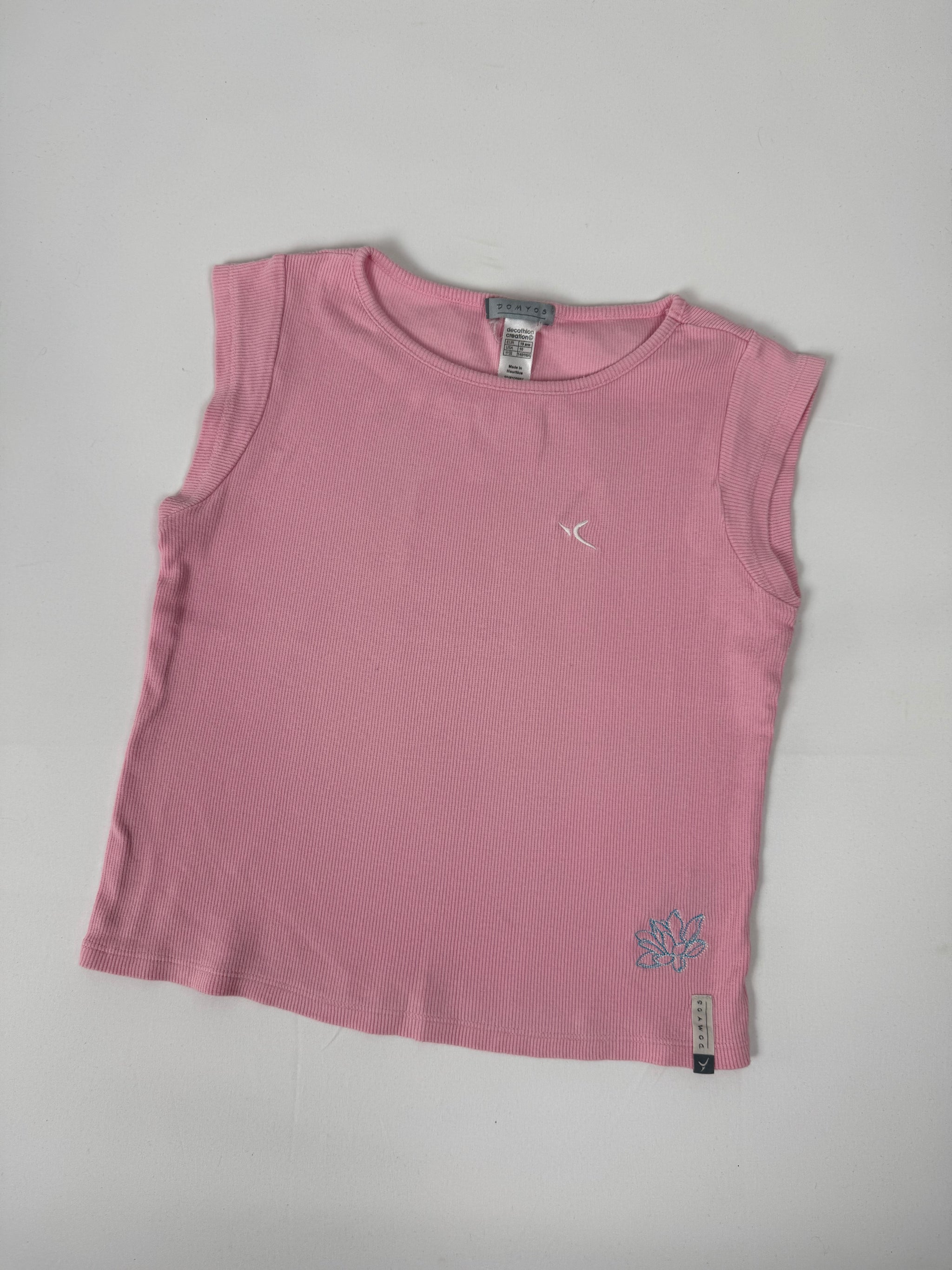 Baby pink ribbed cotton top (XS)