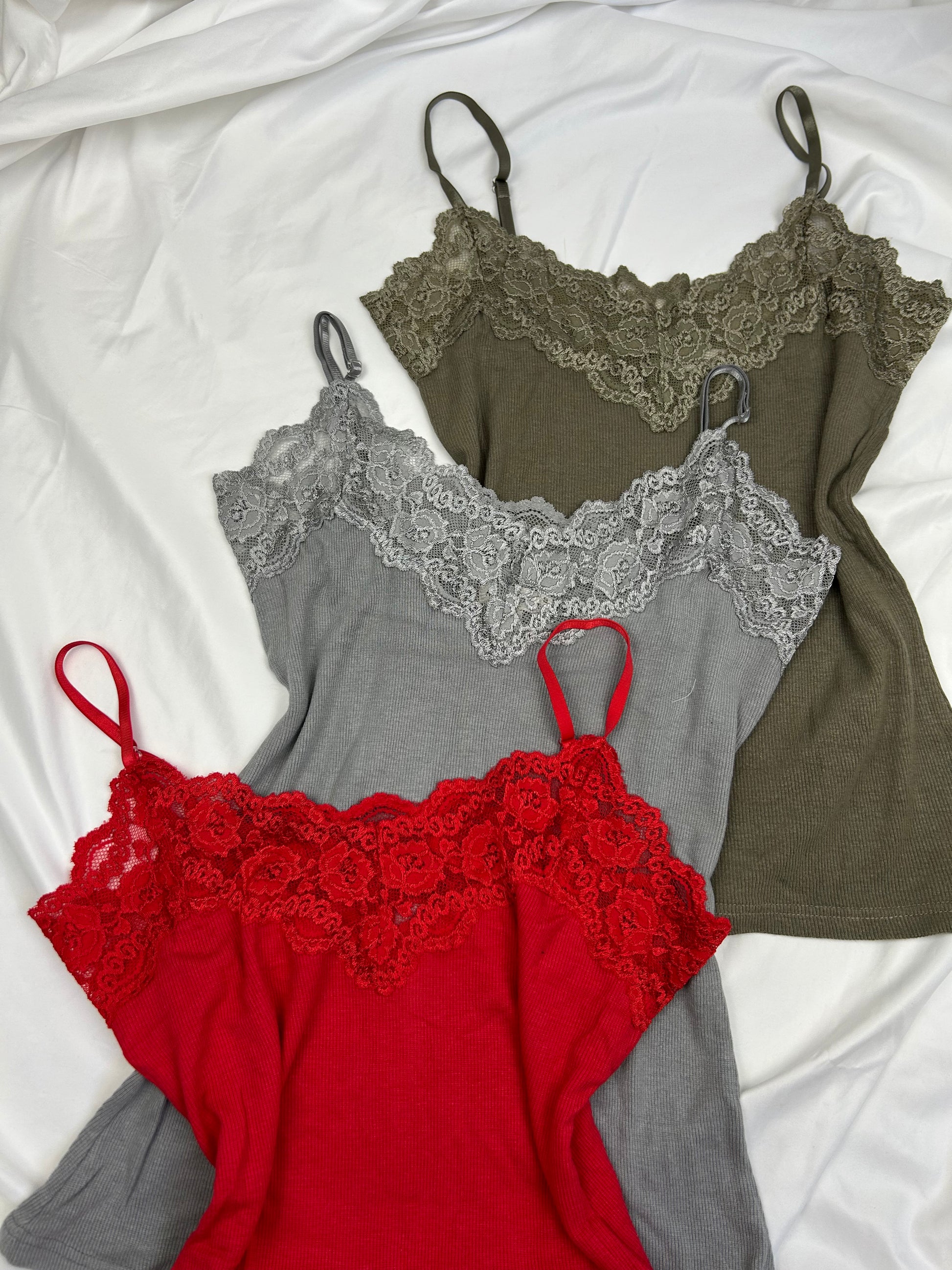 Lace cotton cami top (S/M)