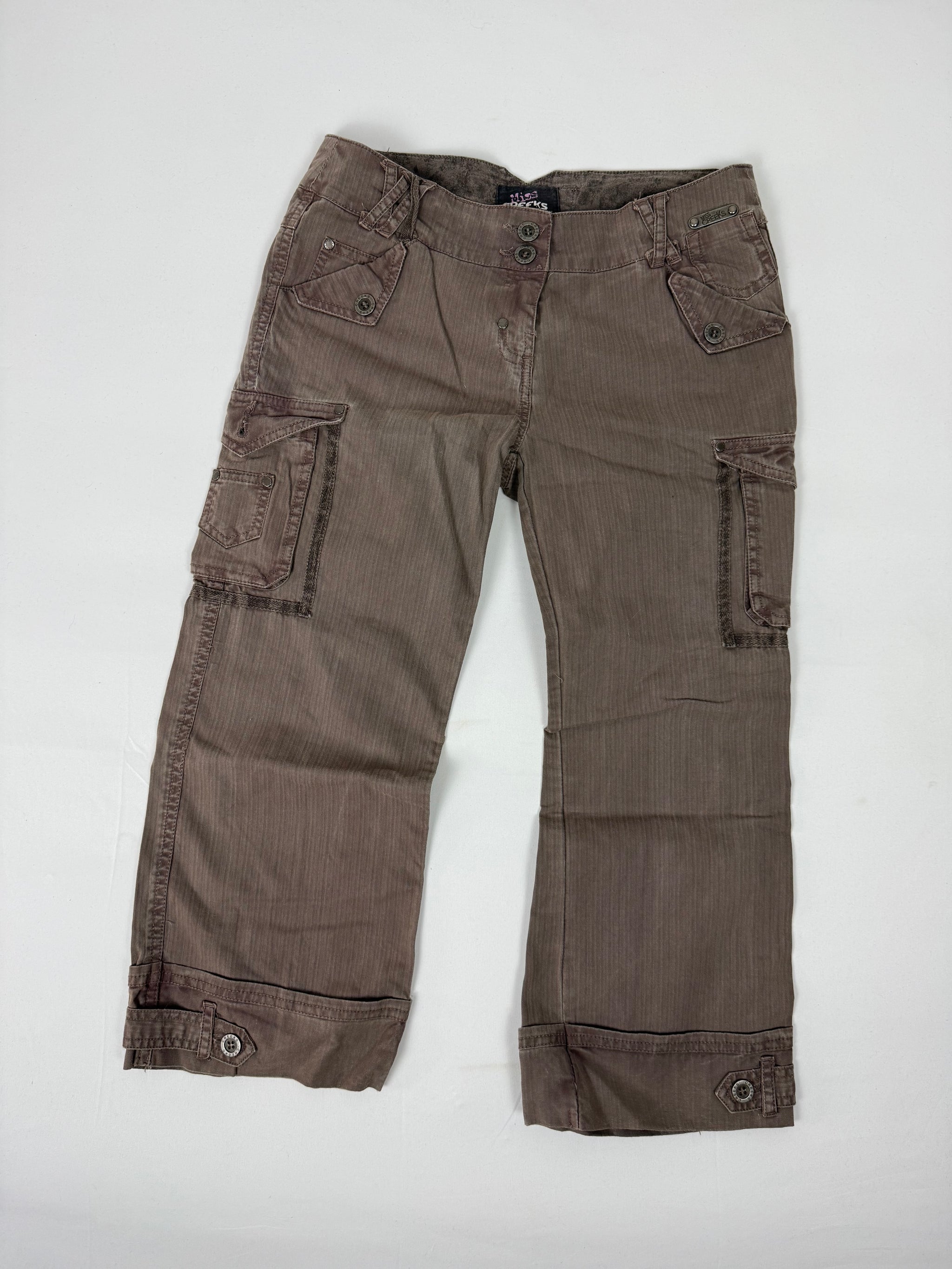 Khaki cargo capri pants (XS)