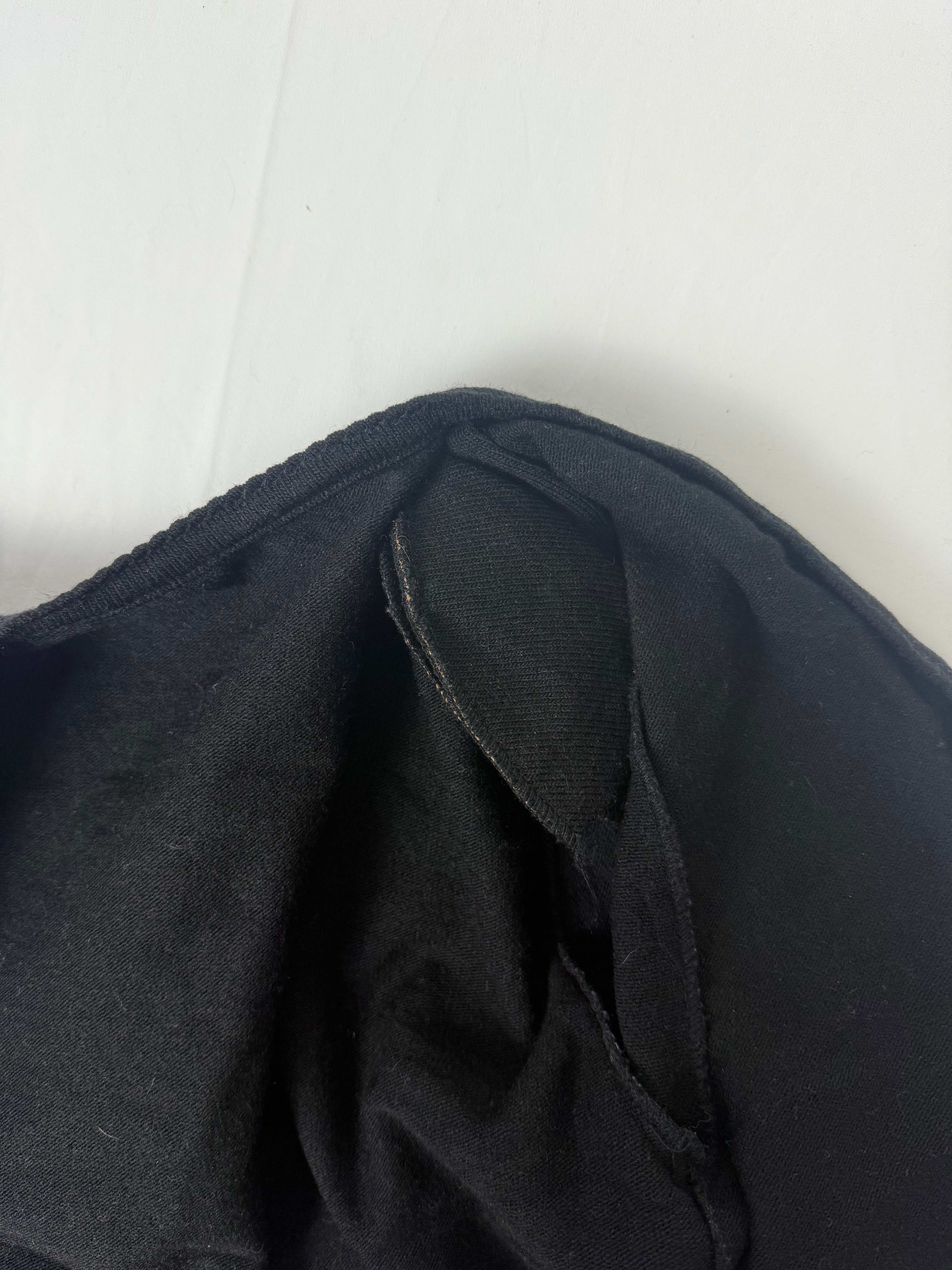 Black wool tie up cardigan jumper (M)